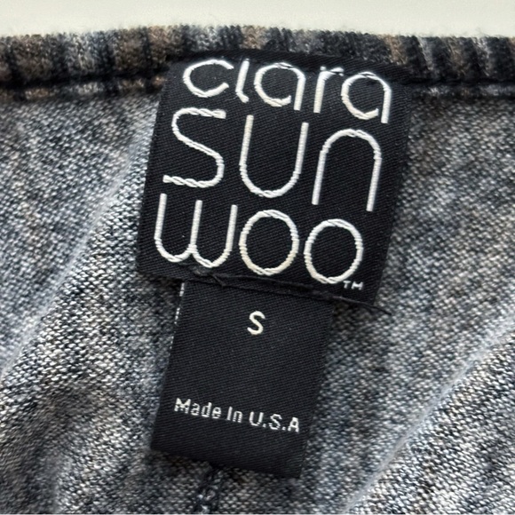 Clara Sunwoo Animal Print Knit Tunic Top Small V Neck - Picture 5 of 7